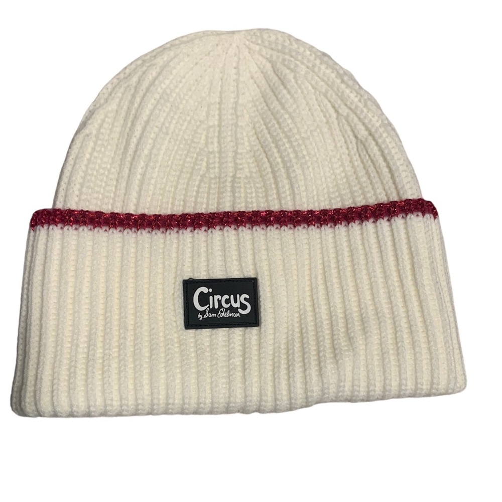 Circus by Sam Edelman Off White/pink Beanie